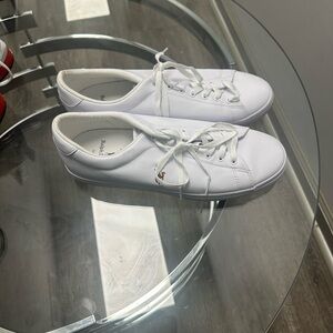 Ralph Lauren White Low-Top Lace-Up Sneakers